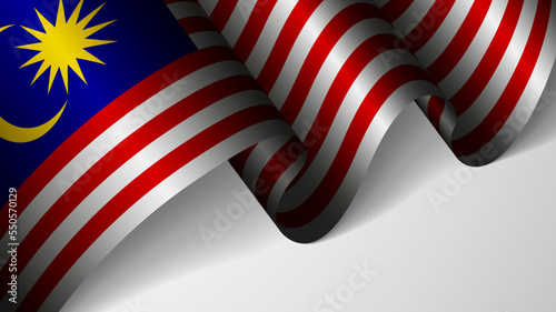 EPS10 Vector Patriotic background with flag of Malaysia. An element of impact for the use you want to make of it.