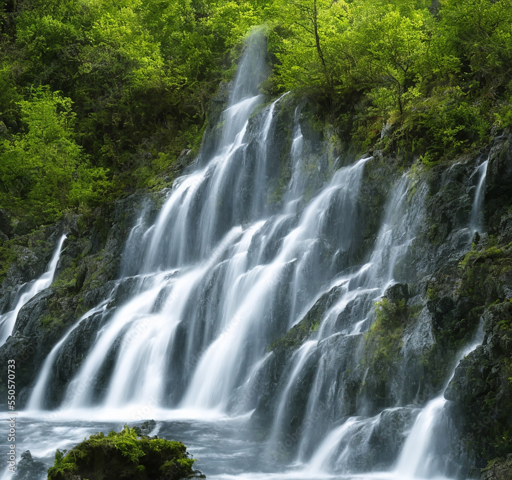 Obraz premium Magical waterfalls in the forest