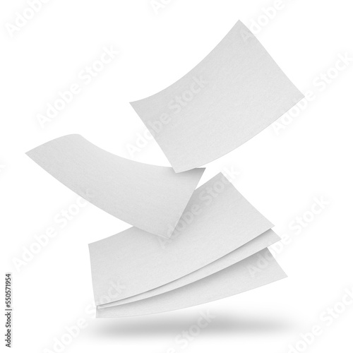 Paper pile flyer realistic