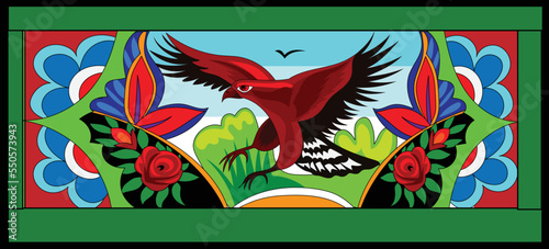 Indian Truck art. Pakistani and Indian truck art vector illustration 