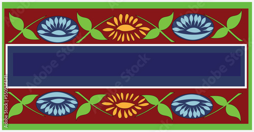 Indian Truck art. Pakistani and Indian truck art vector illustration 