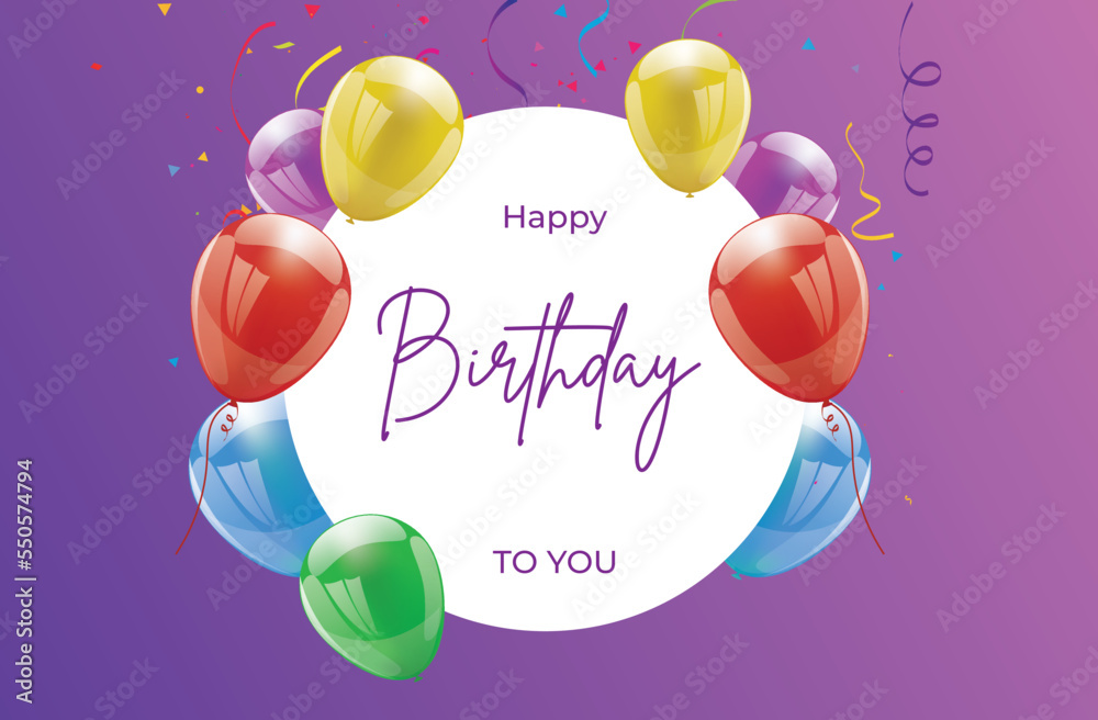 Happy birthday design background Stock Vector | Adobe Stock