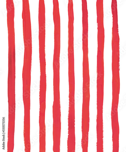 Abstract red stripes background. Simple oil brush stroke lines backdrop. Minimalist acrylic bright paint pattern