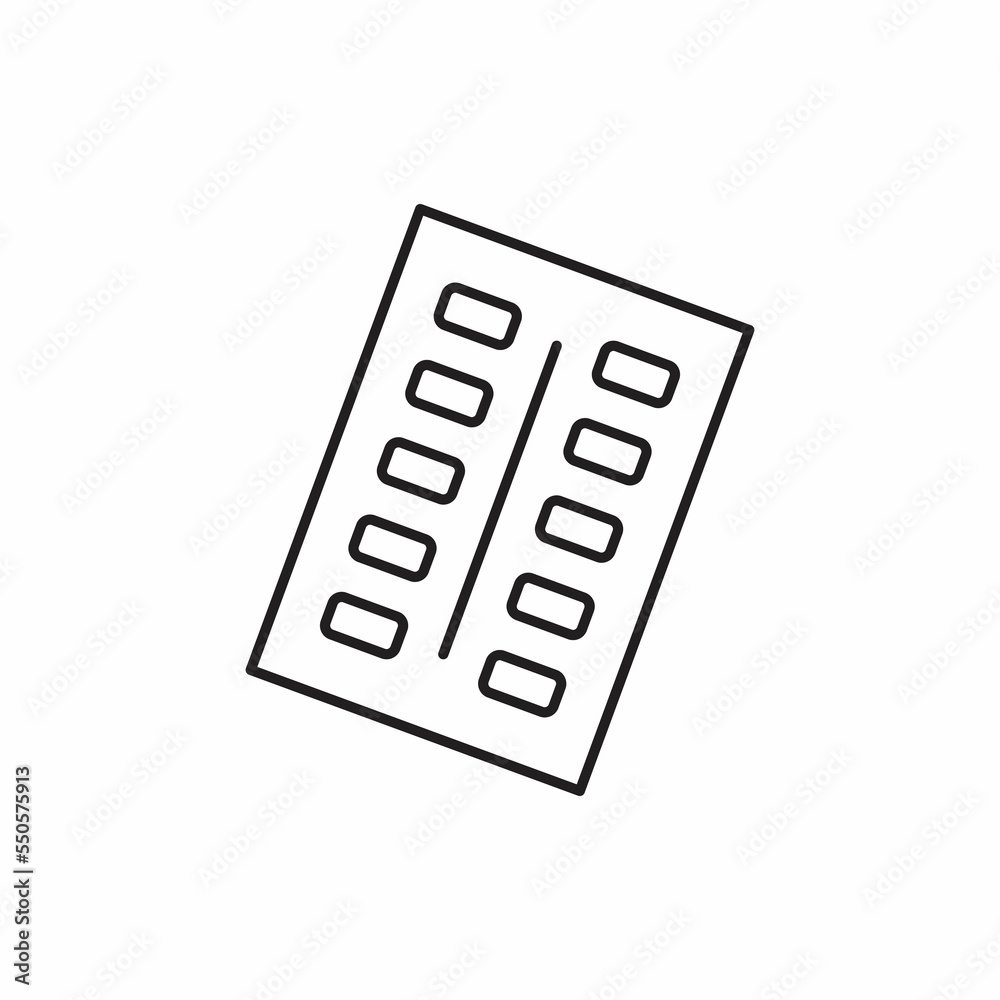 Pill strip. Simple flat illustration Pill strip. Simple flat illustration