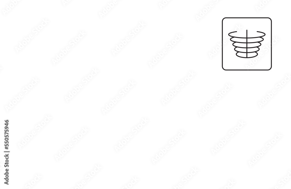 X-ray line icon. Simple outline style. Radiology, chest, scan, medical, skeleton, bone, technology, medical concept X-ray line icon. Simple outline style. Radiology, chest, scan, medical, skeleton, bone, technology, medical concept