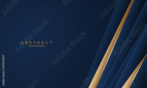 dark blue luxury premium background and gold line.