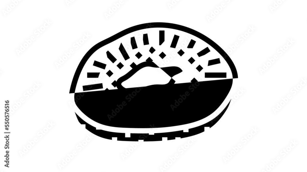 slice kiwi fresh line icon animation slice kiwi fresh line icon animation