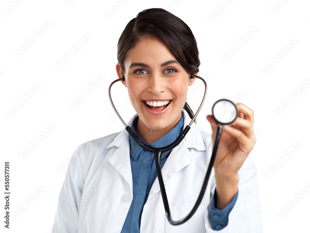 PNG Studio shot of a young doctor using a stethoscope against an isolated transparent png background. PNG Studio shot of a young doctor using a stethoscope against an isolated transparent png background.