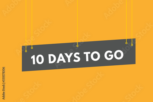 10 days to go countdown template. ten day Countdown left days banner design

