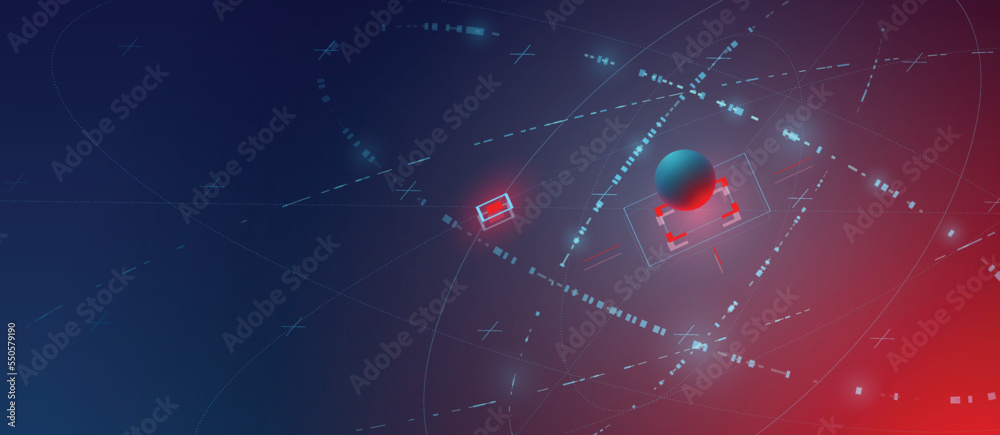 Holographic interface showing anomaly detection. Artificial ...