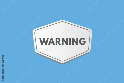warning Button. warning Sign Icon Label Sticker Web Buttons 