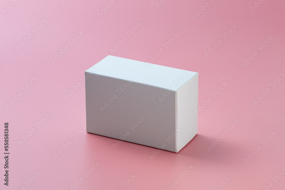 white box on pink background, mock up white box on pink background, mock up