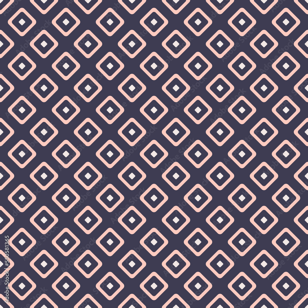 Rhombus elements with center dot vector seamless pattern. Textile fabric print design. Rhombus elements with center dot vector seamless pattern. Textile fabric print design.