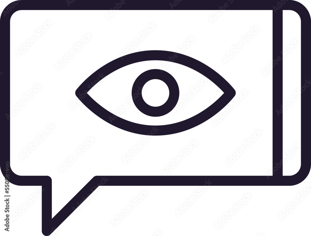 Speech bubble line icon on white background Speech bubble line icon on white background