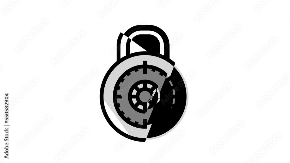 safe padlock color icon animation safe padlock color icon animation