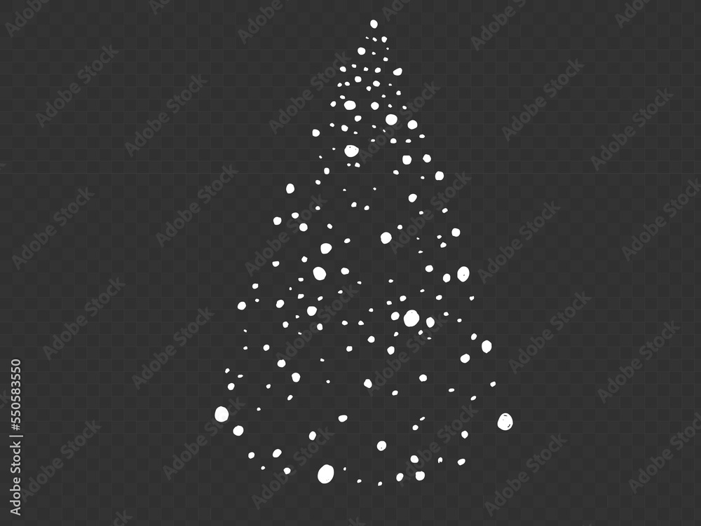 Christmas tree on snowy landscapes isolate on png or transparent background, Graphic resources for New Year, Birthdays and luxury card. Vector illustration Christmas tree on snowy landscapes isolate on png or transparent background, Graphic resources for New Year, Birthdays and luxury card. Vector illustration