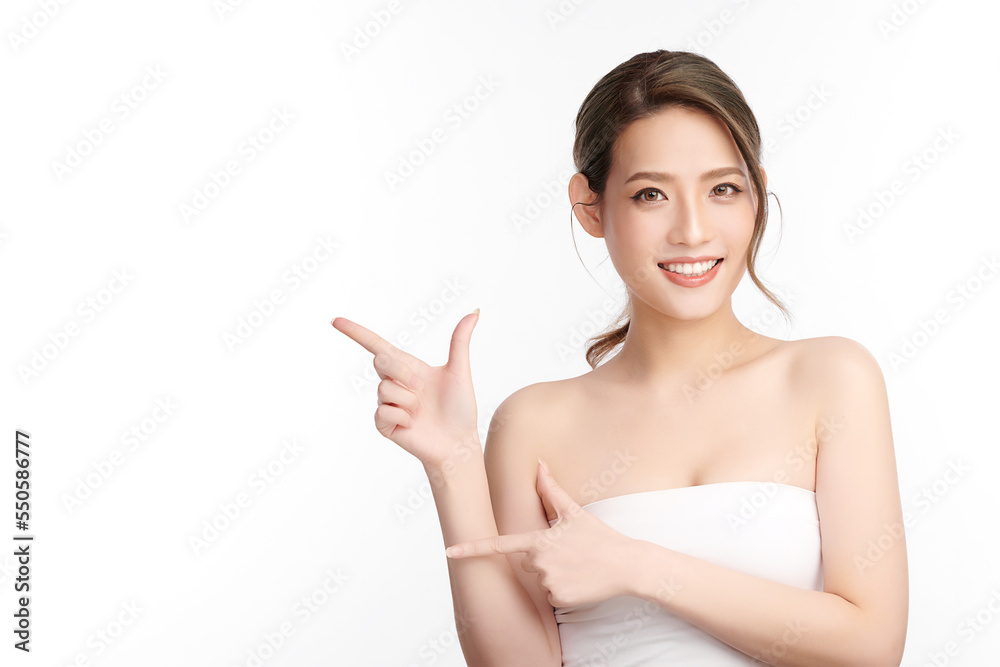 Beautiful young asian woman with clean fresh skin on white background, Face care, Facial treatment, Cosmetology, beauty and spa, Asian women portrait. Beautiful young asian woman with clean fresh skin on white background, Face care, Facial treatment, Cosmetology, beauty and spa, Asian women portrait.
