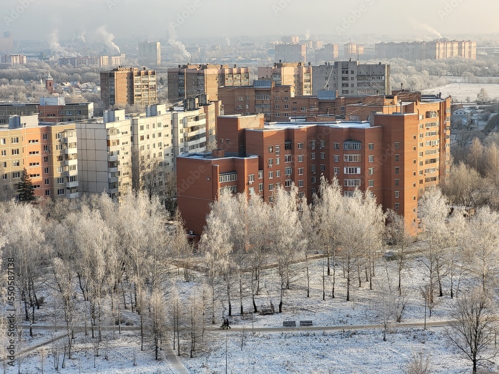 Fototapeta premium winter in the city