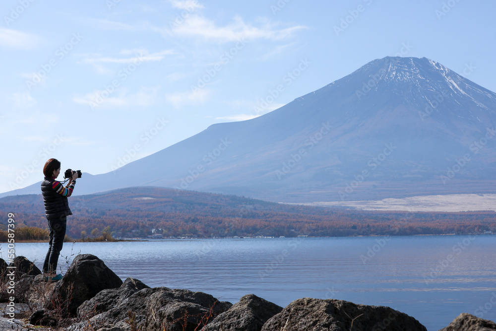 富士山とカメラ女子_6