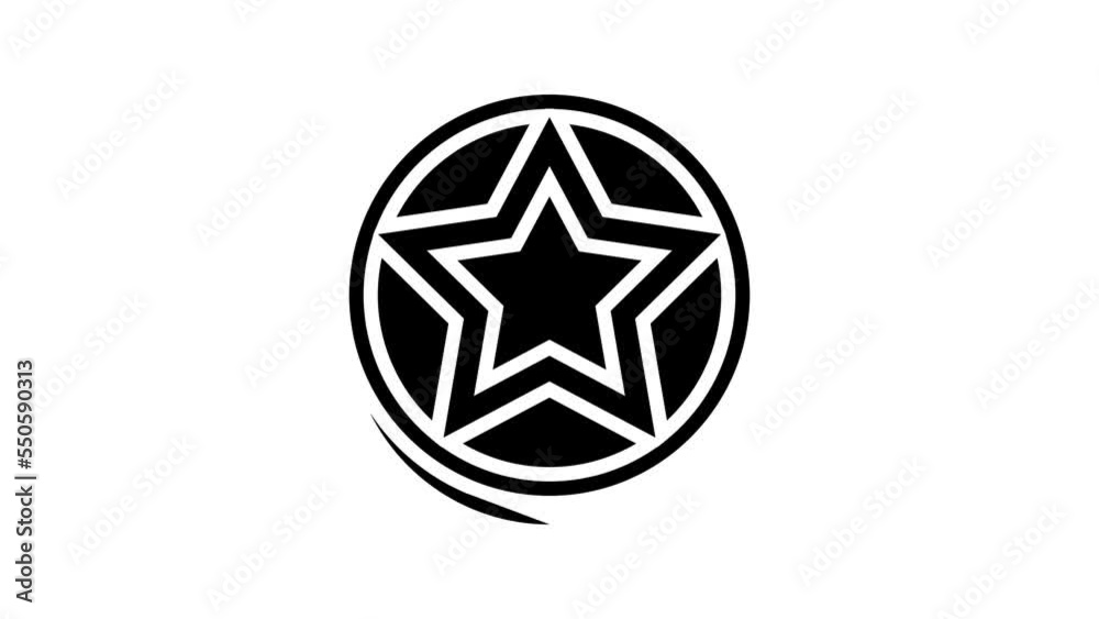 star video game reward line icon animation star video game reward line icon animation