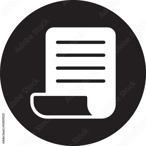 invoice glyph icon