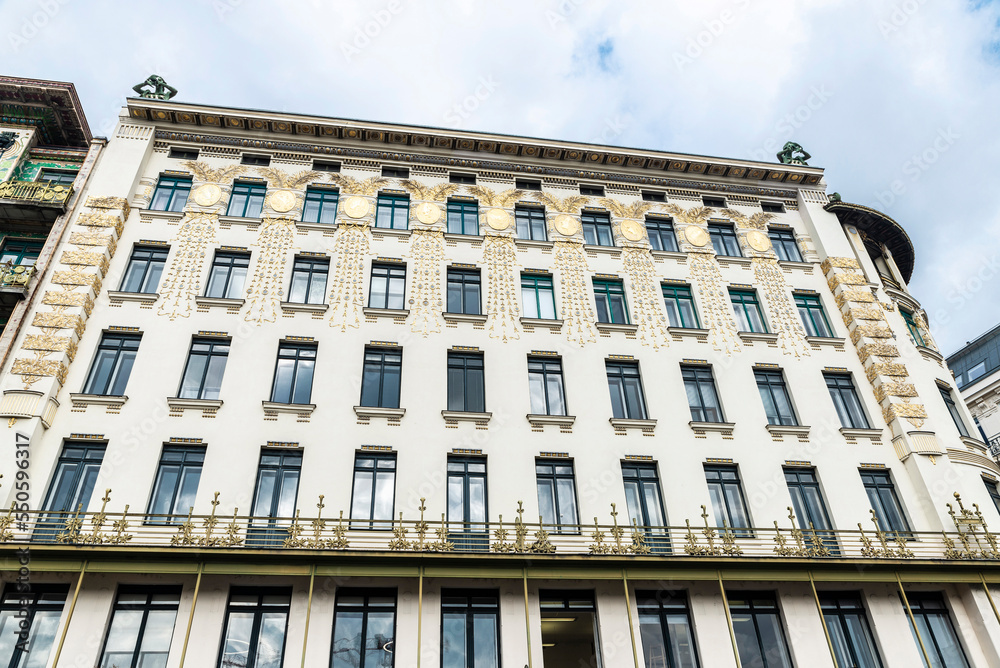 Facade of an old classic building in Vienna, Austria Facade of an old classic building in Vienna, Austria