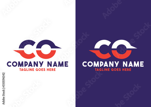 Letter CO logo design vector template, CO logo