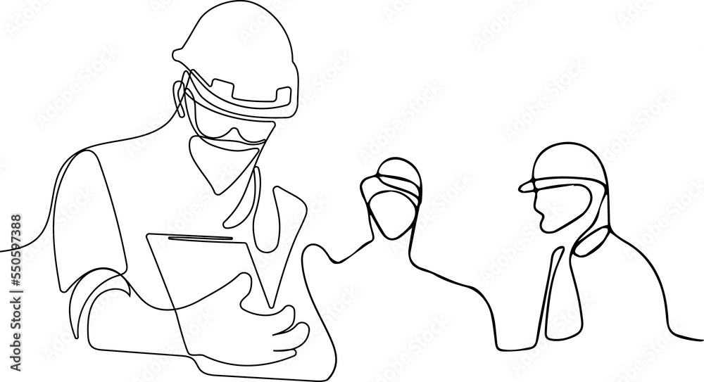 Construction manager and engineer working on building site Construction manager and engineer working on building site
