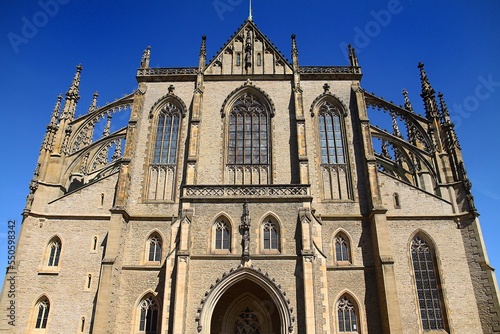 Saint Barbara's gothic Cathedral in Kutna Hora - Czechia blue sky sunny weather summer time photo