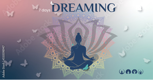 International yoga day. Yoga Body Posture with Text. Group of Woman practicing yoga. vector illustration design