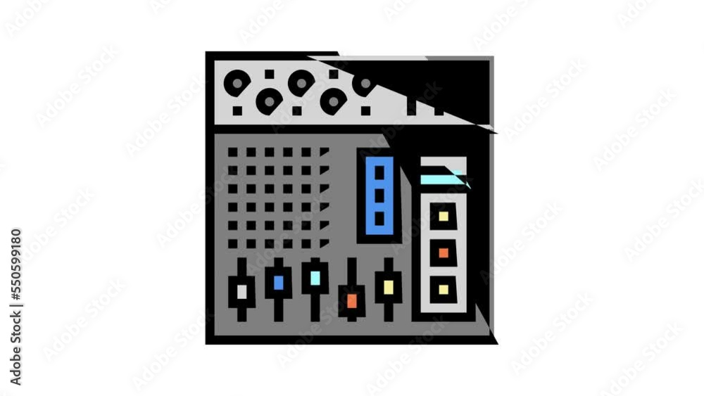 mixer electronic equipment color icon animation mixer electronic equipment color icon animation