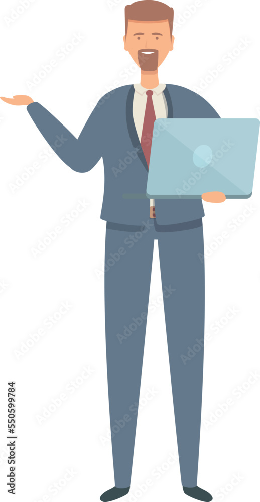 Office director icon cartoon vector. Commercial manager. Money marketing Office director icon cartoon vector. Commercial manager. Money marketing
