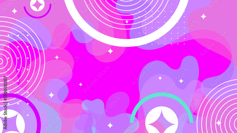 Abstract geometric pattern design in retro style. Vector illustration with memphis style