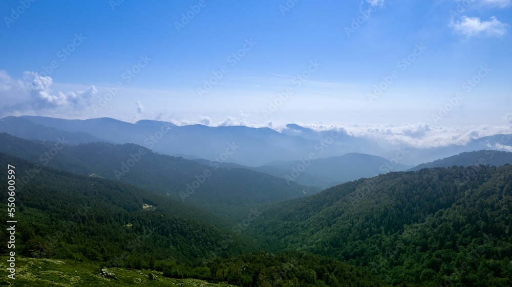 Φωτογραφία Bird's eye view of mountains of Corsica in France