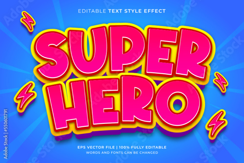 Super Hero 3D Editable Text Effect