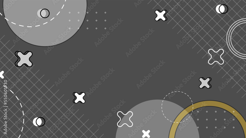 Obraz premium abstract memphis geometric background. Minimal geometric shapes composition. Futuristic patterns with pop art funky colors. Vector abstract graphic design pattern presentation wallpaper web template.