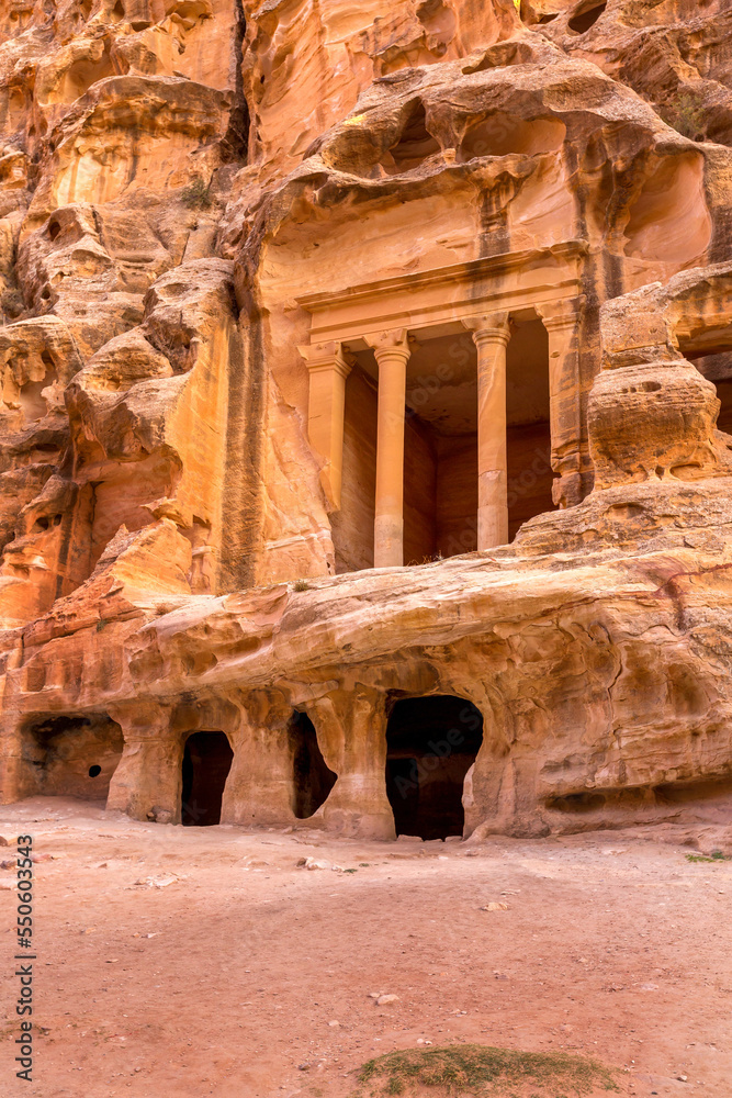 Triclinium at Little Petra, Siq al-Barid, Jordan Triclinium at Little Petra, Siq al-Barid, Jordan