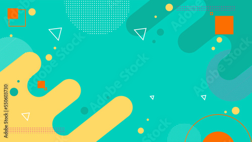 Abstract Colorful Memphis Art Background