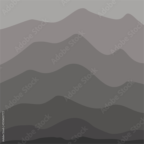 mountain landscape with mountains full of ash color