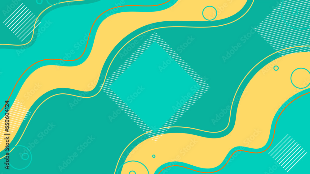 Abstract background with modern abstract minimal shapes for design template. Colorful geometric background, vector illustration. Pop art funky geometric shape background