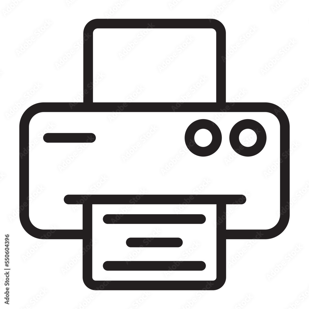 printer line icon printer line icon