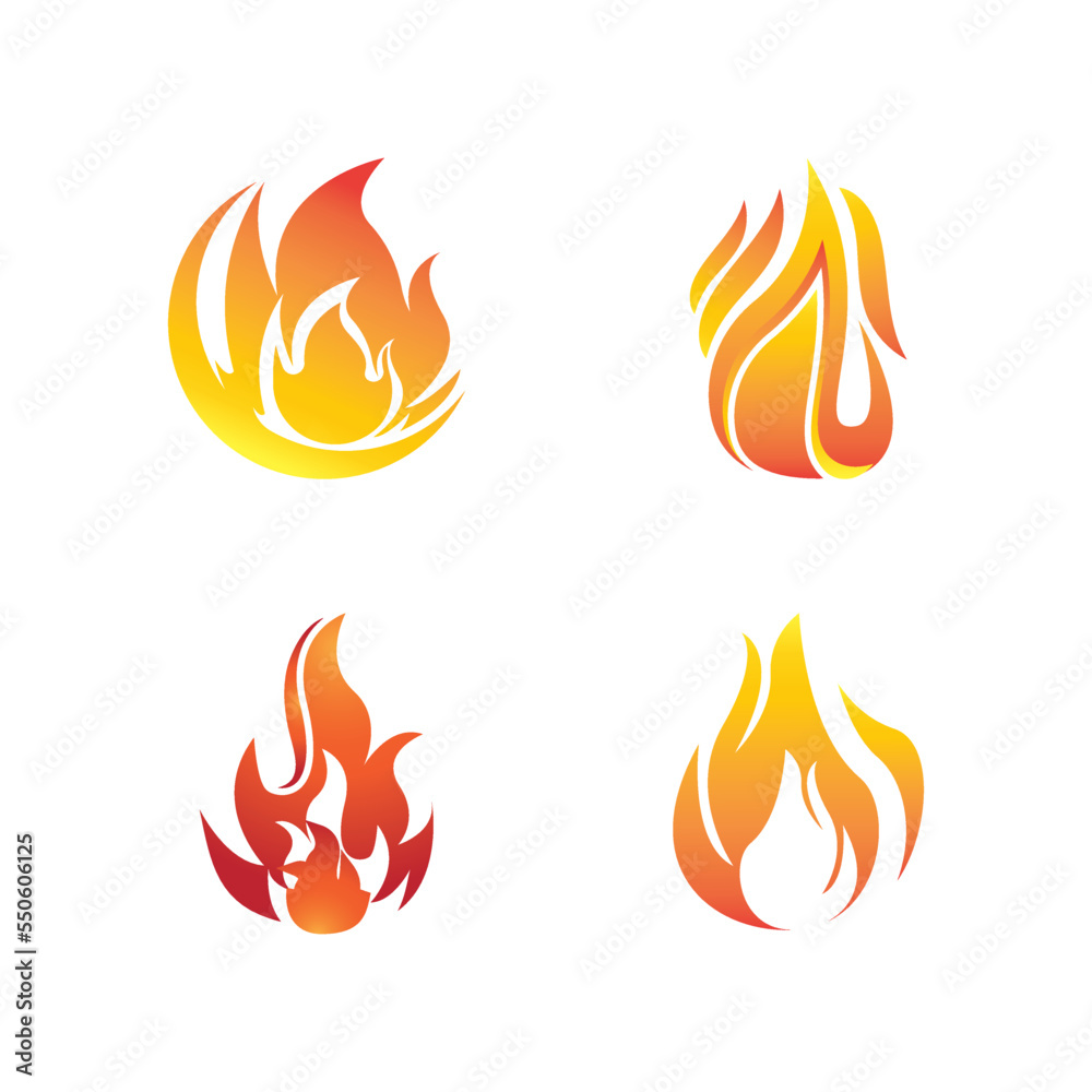 Fire logo design illustration and fire symbol Fire logo design illustration and fire symbol