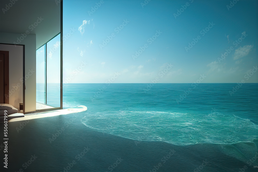 Fototapeta premium interior of a room near ocean