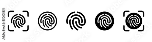 Fingerprint icon. Simple fingerprint and Modern style symbol. thumbprint identity, authorization or privacy concept signs, vector illustration