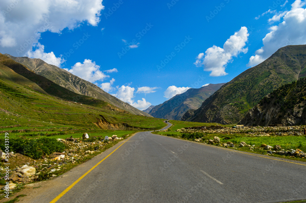 On Highway from Naran Valley to Gilgit and Hunza Valley, Road leads to China.