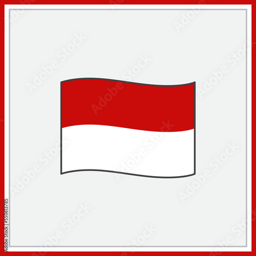 Indonesia Flag Cartoon Vector Illustration. Flag of Indonesia Flat Icon Outline. National Indonesia Flag Free Download Indonesia Flag Cartoon Vector Illustration. Flag of Indonesia Flat Icon Outline. National Indonesia Flag - GFXLoad