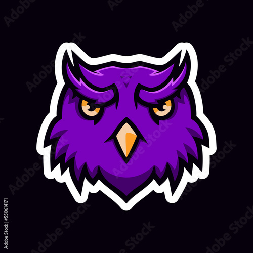 Owl esport logo design illustration vector