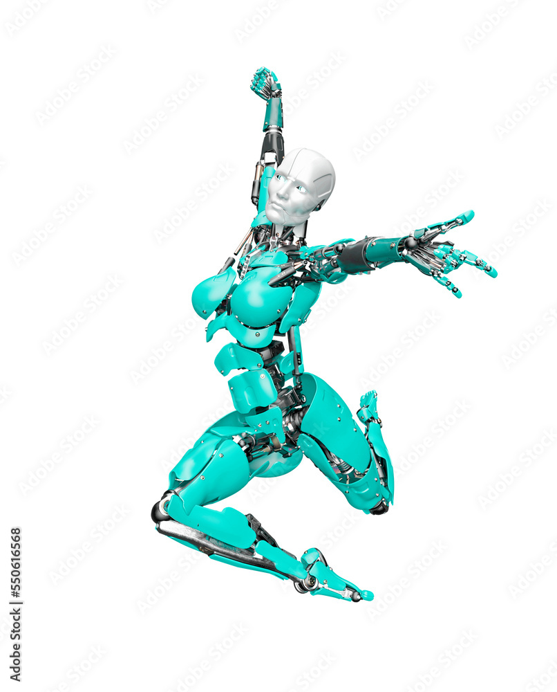 amazing robot is doing a swing spider pose amazing robot is doing a swing spider pose
