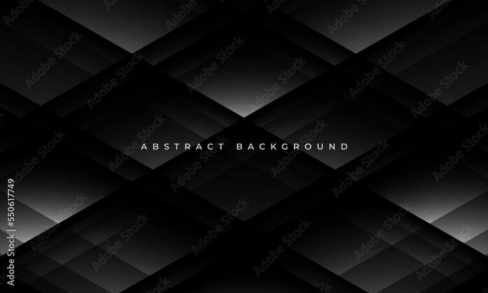 Black modern abstract background dark gray presentation corporate concept. Vector illustration