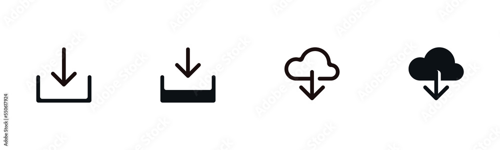 Simple modern download and save file to storage icon symbol vector design Simple modern download and save file to storage icon symbol vector design